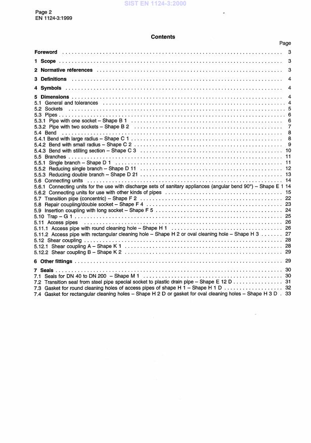 EN 1124-3:1999 EN 1124-3:2000 - Page 4 preview