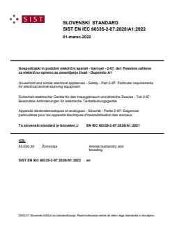 EN IEC 60335-2-87:2020/A1:2021 EN IEC 60335-2-87:2020/A1:2022 - BARVE - Page 1 preview