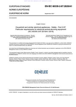 EN IEC 60335-2-87:2020/A1:2021 EN IEC 60335-2-87:2020/A1:2022 - BARVE - Page 3 preview