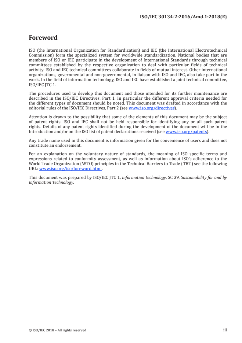 ISO/IEC 30134-2:2016/Amd 1:2018 ISO/IEC 30134-2:2016/Amd 1:2018 - Information technology — Data centres — Key performance indicators — Part 2: Power usage effectiveness (PUE) — Amendment 1
Released:4/25/2018 - Page 3 preview