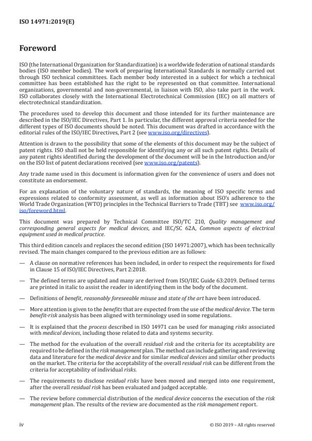 ISO 14971:2019 ISO 14971:2019 - Medical devices -- Application of risk management to medical devices - Page 4 preview