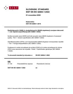 EN IEC 62604-1:2022 - BARVE - Page 1 preview