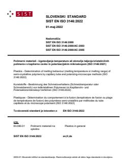 EN ISO 3146:2022 - Page 1 preview