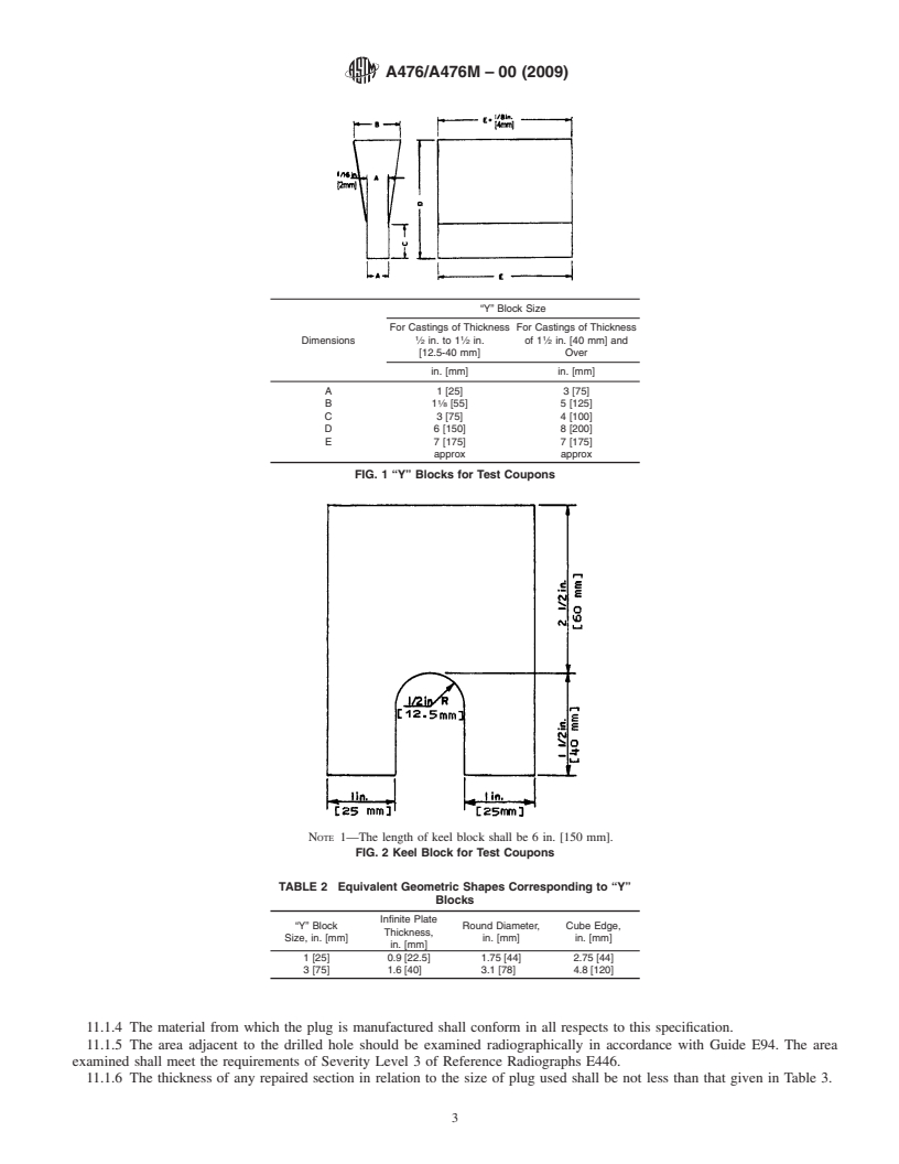 REDLINE ASTM A476/A476M-00(2009) - Standard Specification for Ductile Iron Castings for Paper Mill Dryer Rolls