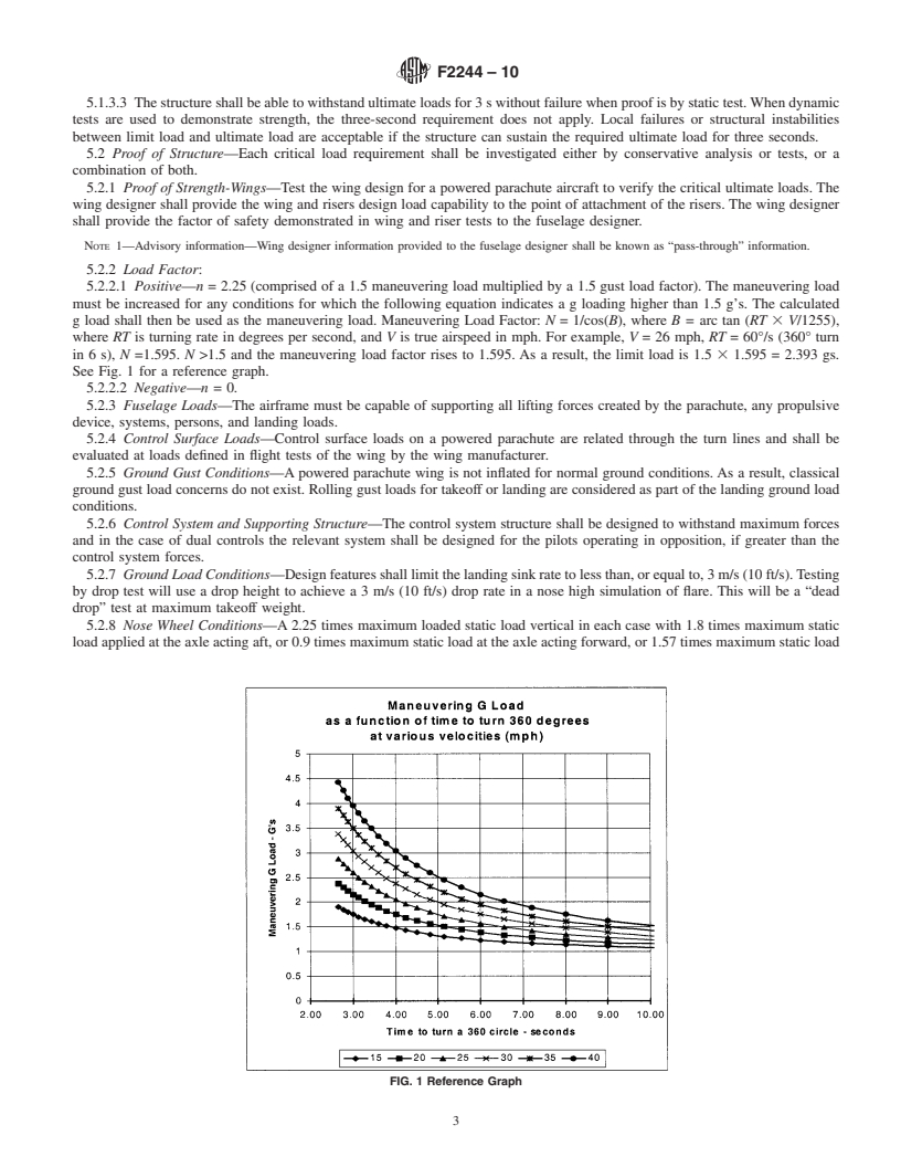 REDLINE ASTM F2244-10 - Standard Specification for Design and Performance Requirements for Powered Parachute Aircraft