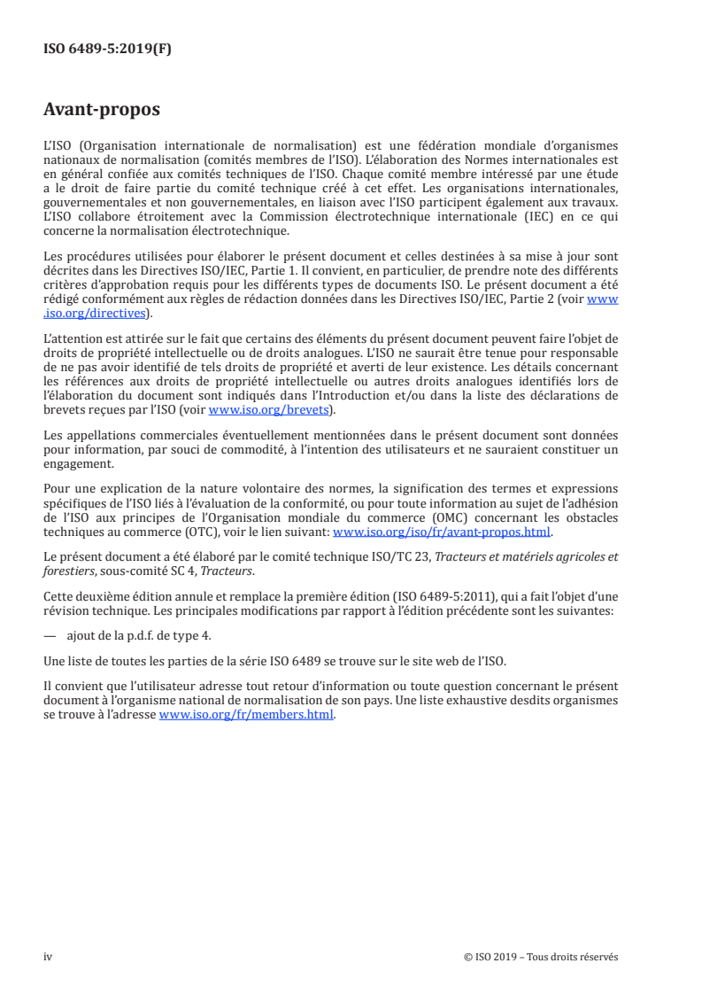 ISO 6489-5:2019 ISO 6489-5:2019 - Véhicules agricoles — Liaisons mécaniques entre véhicules remorqueurs et remorqués — Partie 5: Spécifications pour attelages de type chape non rotatifs
Released:4/12/2019 - Page 4 preview