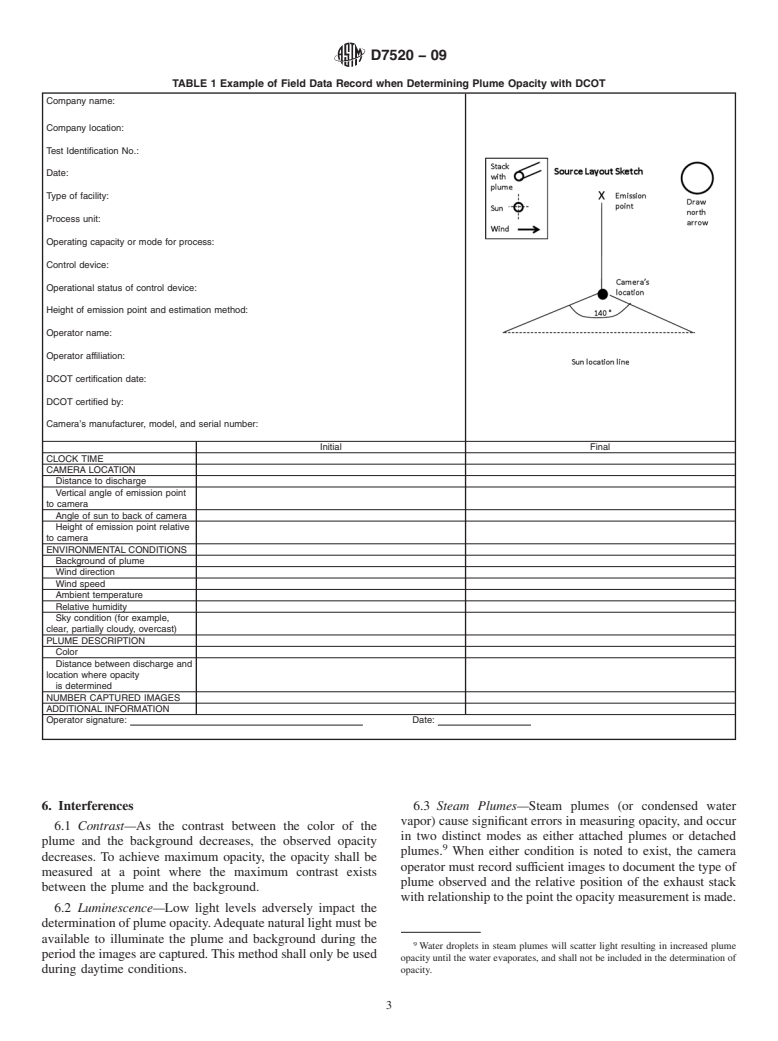 ASTM D7520-09 - Standard Test Method for Determining the Opacity of a Plume in the Outdoor Ambient Atmosphere