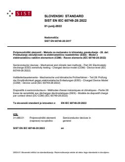 SIST EN IEC 60749-28:2022 - BARVE - Page 1 preview