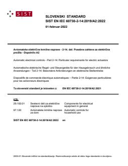 EN IEC 60730-2-14:2019/A2:2021 EN IEC 60730-2-14:2019/A2:2022 - Page 1 preview