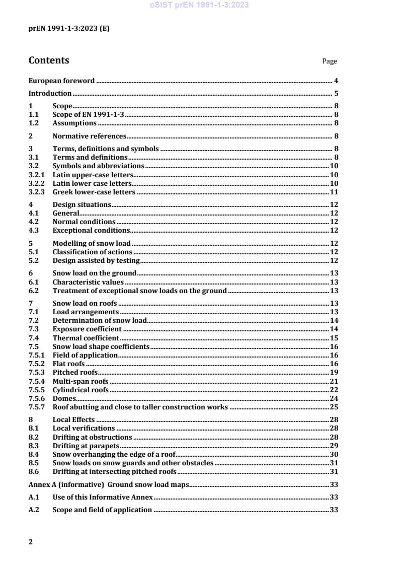 kSIST FprEN 1991-1-3:2024 oSIST prEN 1991-1-3:2023 - Page 4 preview