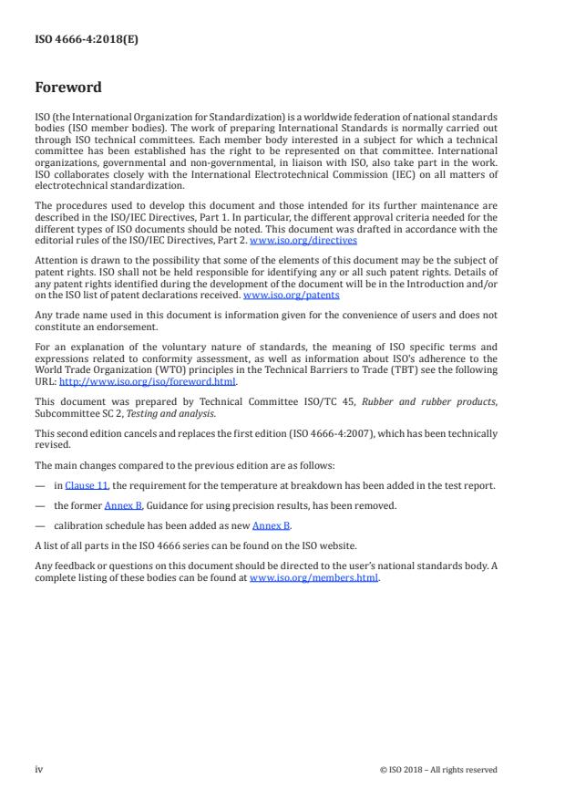 ISO 4666-4:2018 ISO 4666-4:2018 - Rubber, vulcanized -- Determination of temperature rise and resistance to fatigue in flexometer testing - Page 4 preview