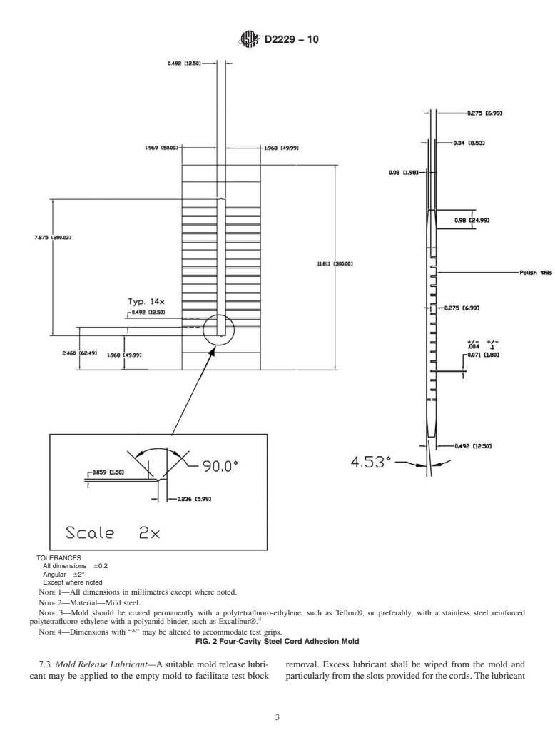 ASTM D2229-10 - Standard Test Method for Adhesion Between Steel Tire Cords and Rubber