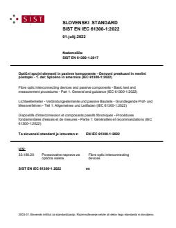 SIST EN IEC 61300-1:2022 - Page 1 preview
