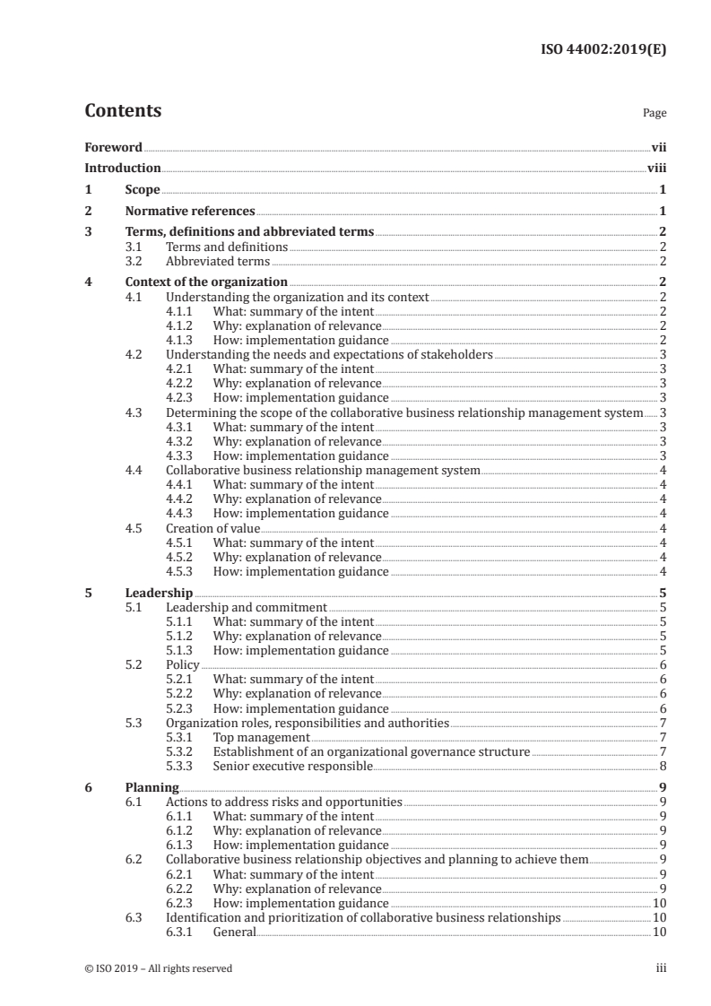 ISO 44002:2019 - Collaborative business relationship management systems — Guidelines on the implementation of ISO 44001
Released:10/1/2019