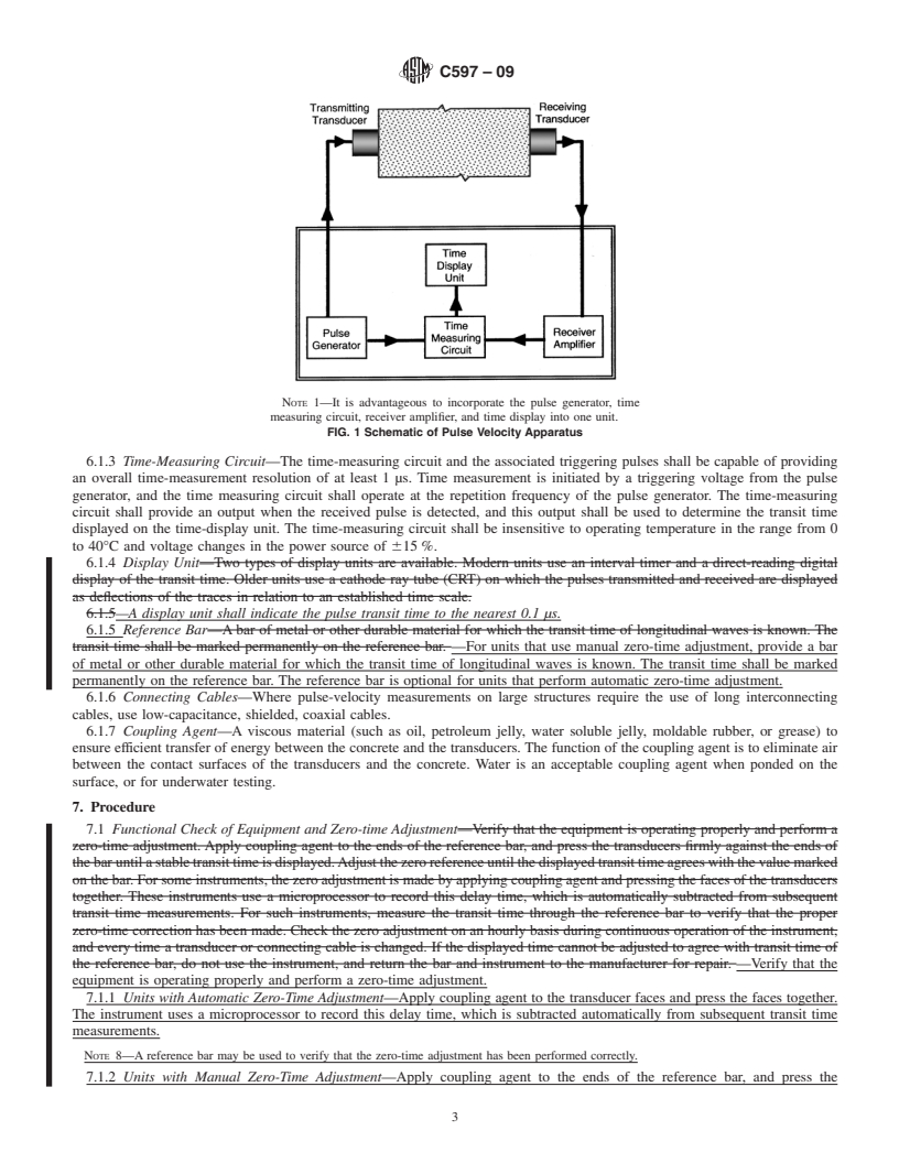 REDLINE ASTM C597-09 - Standard Test Method for Pulse Velocity Through Concrete