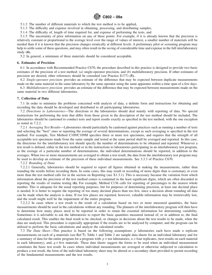 REDLINE ASTM C802-09a - Standard Practice for Conducting an Interlaboratory Test Program to Determine the Precision of Test Methods for Construction Materials