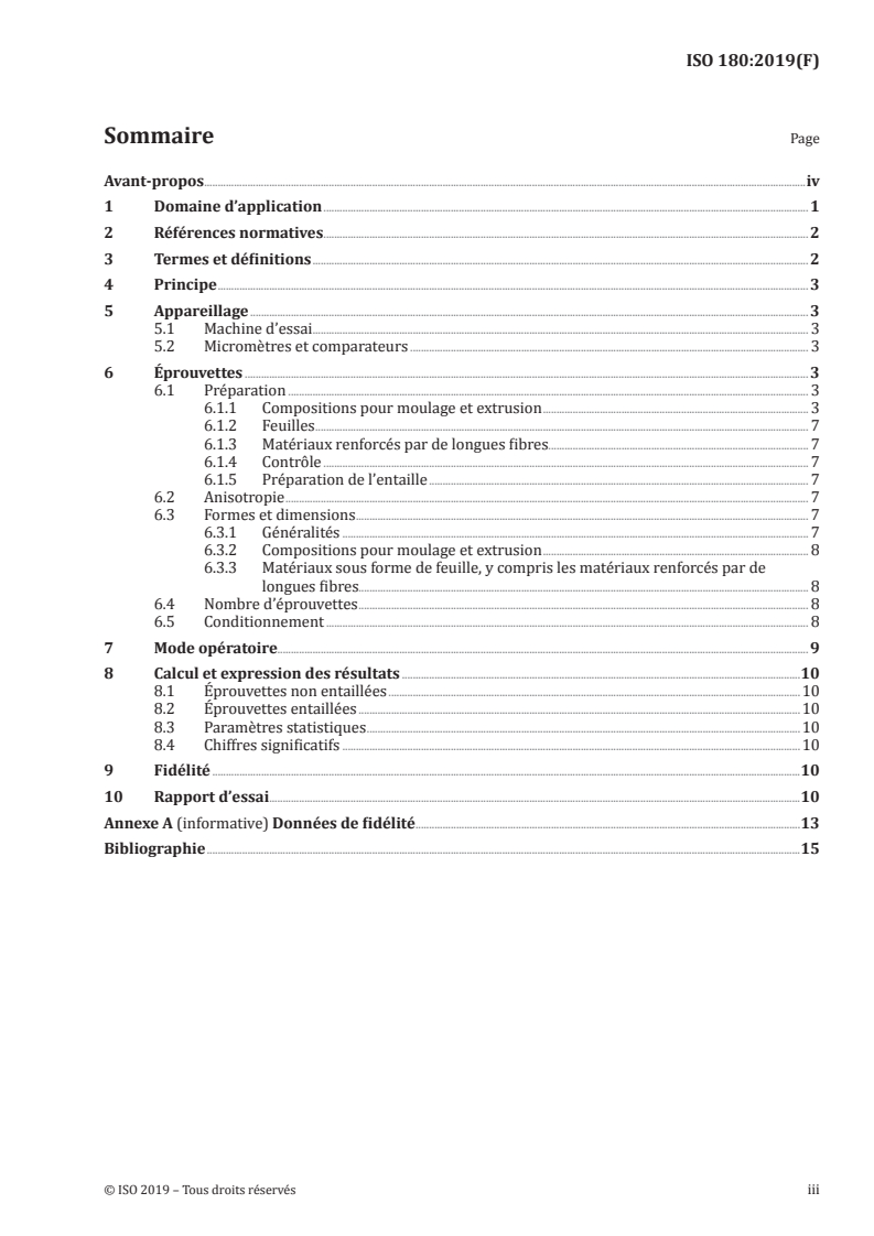 ISO 180:2019 - Plastiques — Détermination de la résistance au choc Izod
Released:11/29/2019