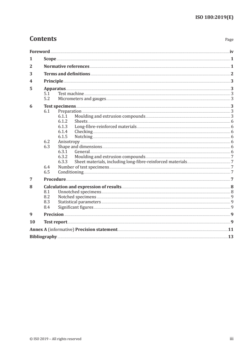 ISO 180:2019 - Plastics — Determination of Izod impact strength
Released:11/29/2019
