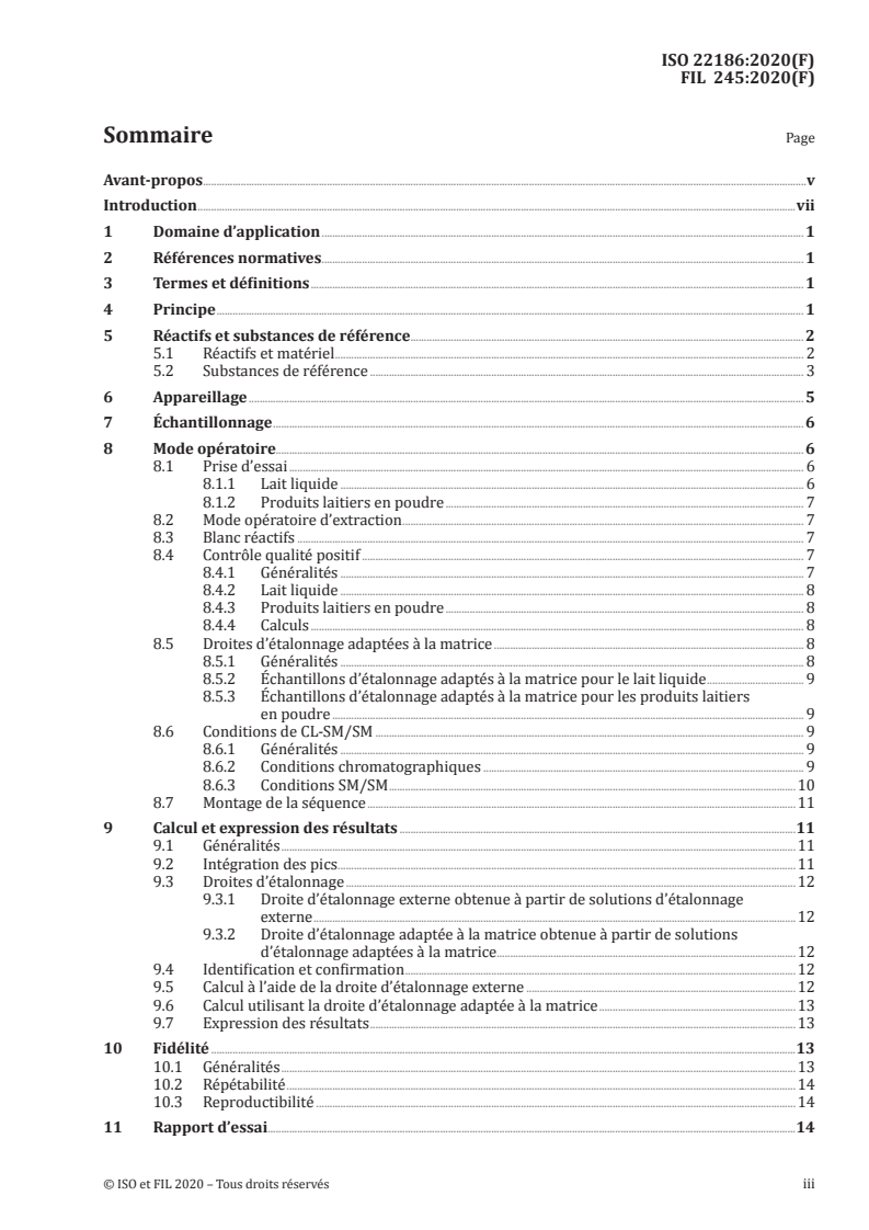 ISO 22186:2020 - Lait et produits laitiers — Détermination de la nitrofurazone
Released:9/23/2020