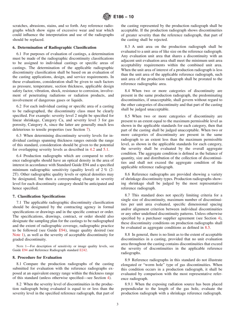 ASTM E186-10 - Standard Reference Radiographs for  Heavy-Walled (2 to 4<span class='unicode'>&#x00BD;</span>-in. (50.8 to 114-mm)) Steel Castings