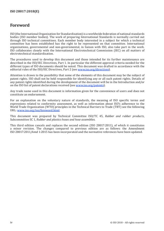 ISO 28017:2018 ISO 28017:2018 - Rubber hoses and hose assemblies, wire or textile reinforced, for dredging applications -- Specification - Page 4 preview