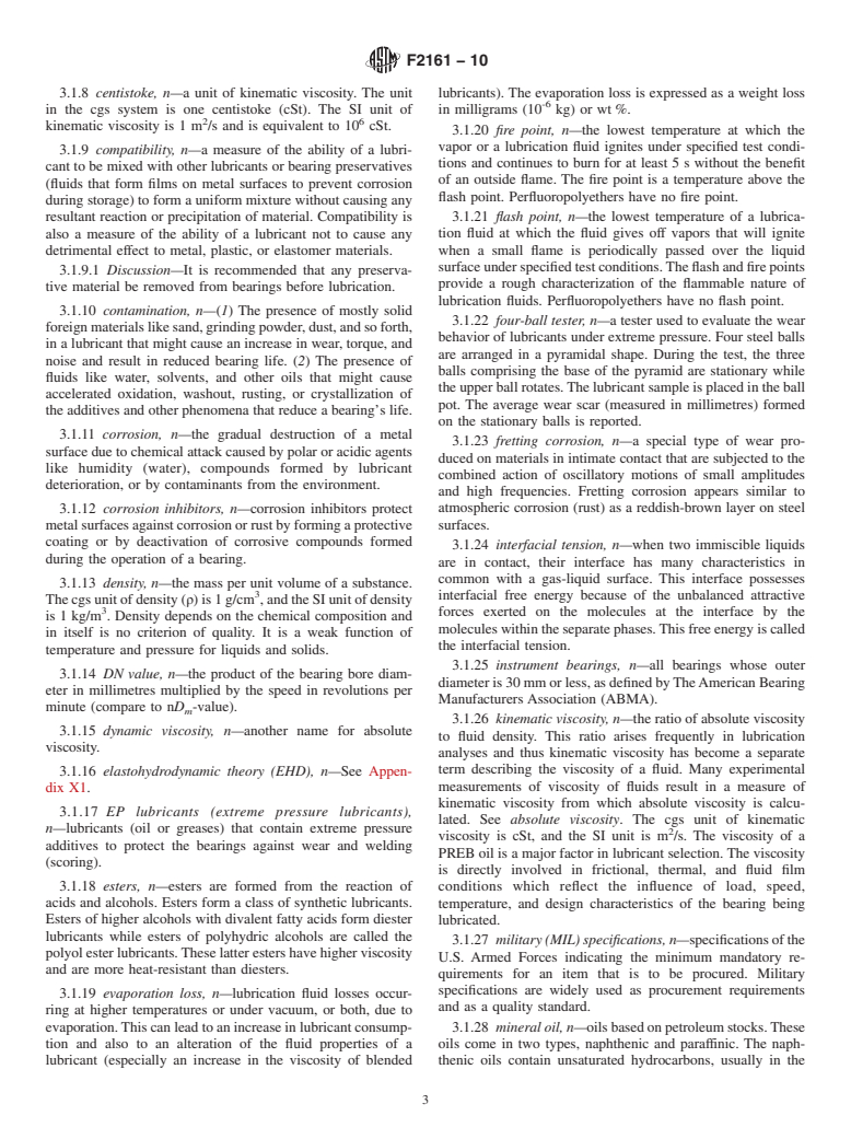 ASTM F2161-10 - Standard Guide for Instrument and Precision Bearing Lubricants-Part 1 Oils (Withdrawn 2020)