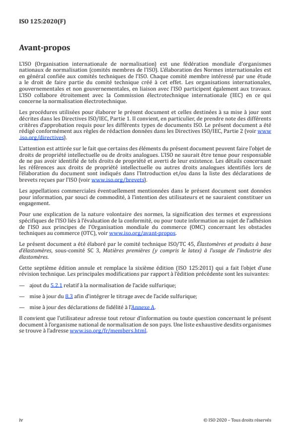 ISO 125:2020 ISO 125:2020 - Latex concentré de caoutchouc naturel -- Détermination de l'alcalinité - Page 4 preview