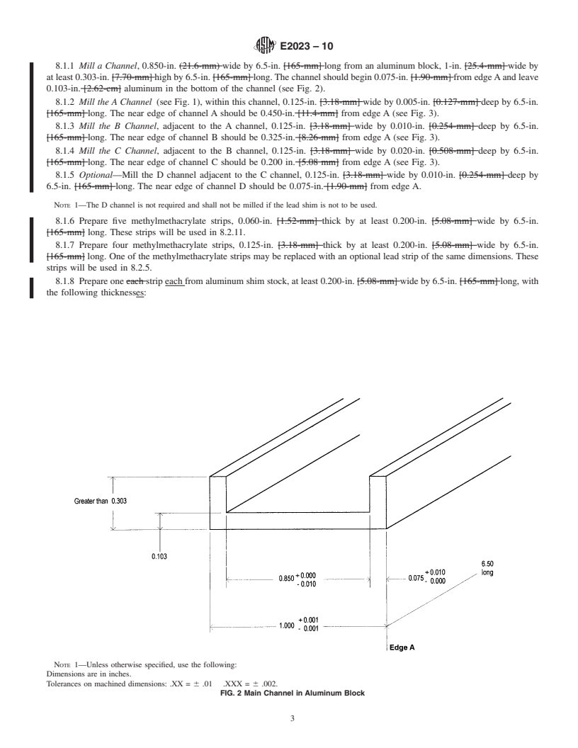 REDLINE ASTM E2023-10 - Standard Practice for Fabrication of Neutron Radiographic Sensitivity Indicators