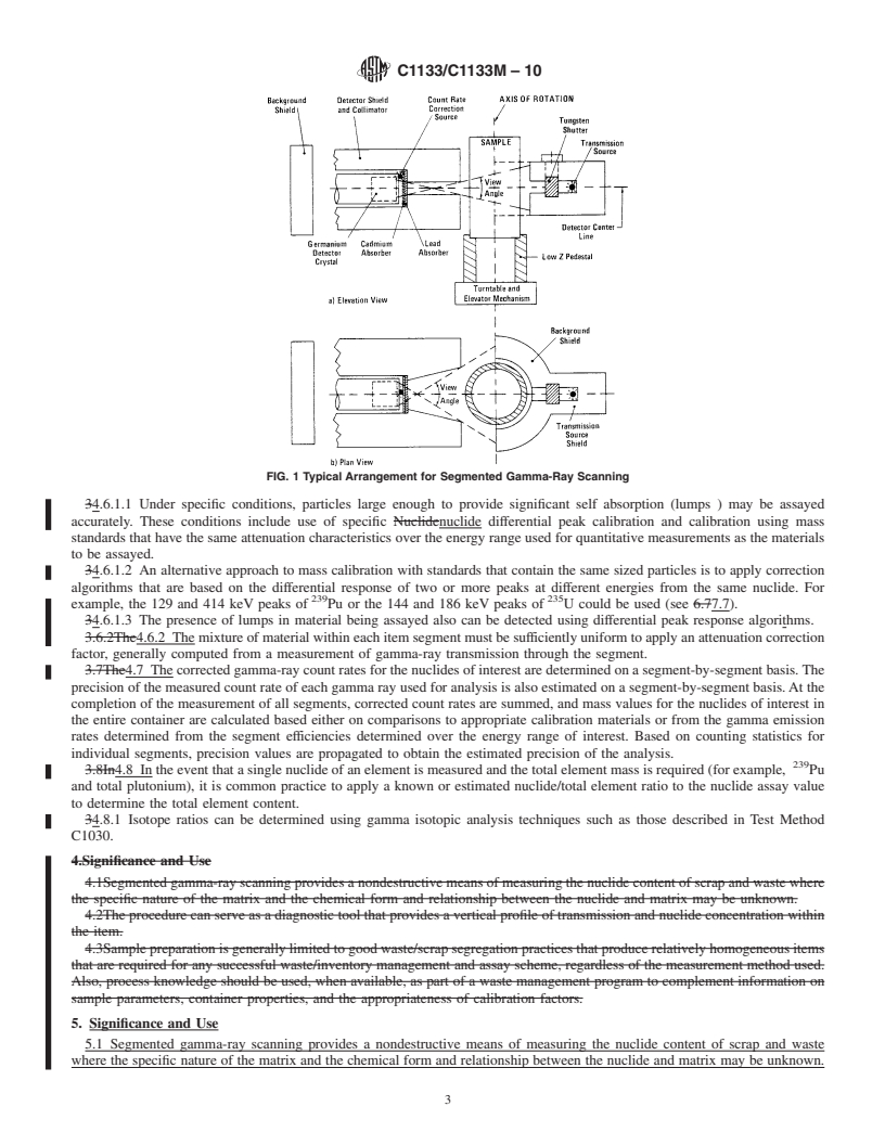 REDLINE ASTM C1133/C1133M-10 - Standard Test Method for Nondestructive Assay of Special Nuclear Material in Low Density Scrap and Waste by Segmented Passive Gamma-Ray Scanning