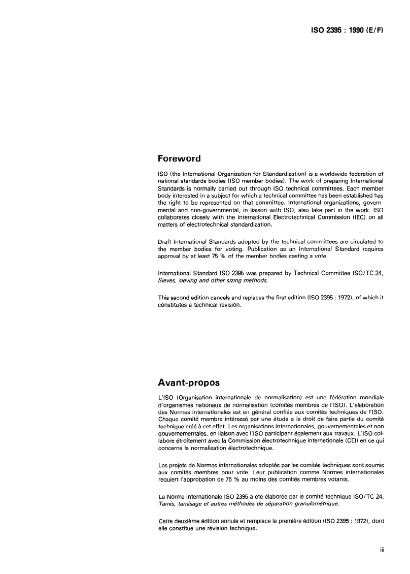 ISO 2395:1990 - Test sieves and test sieving — Vocabulary
Released:11/22/1990