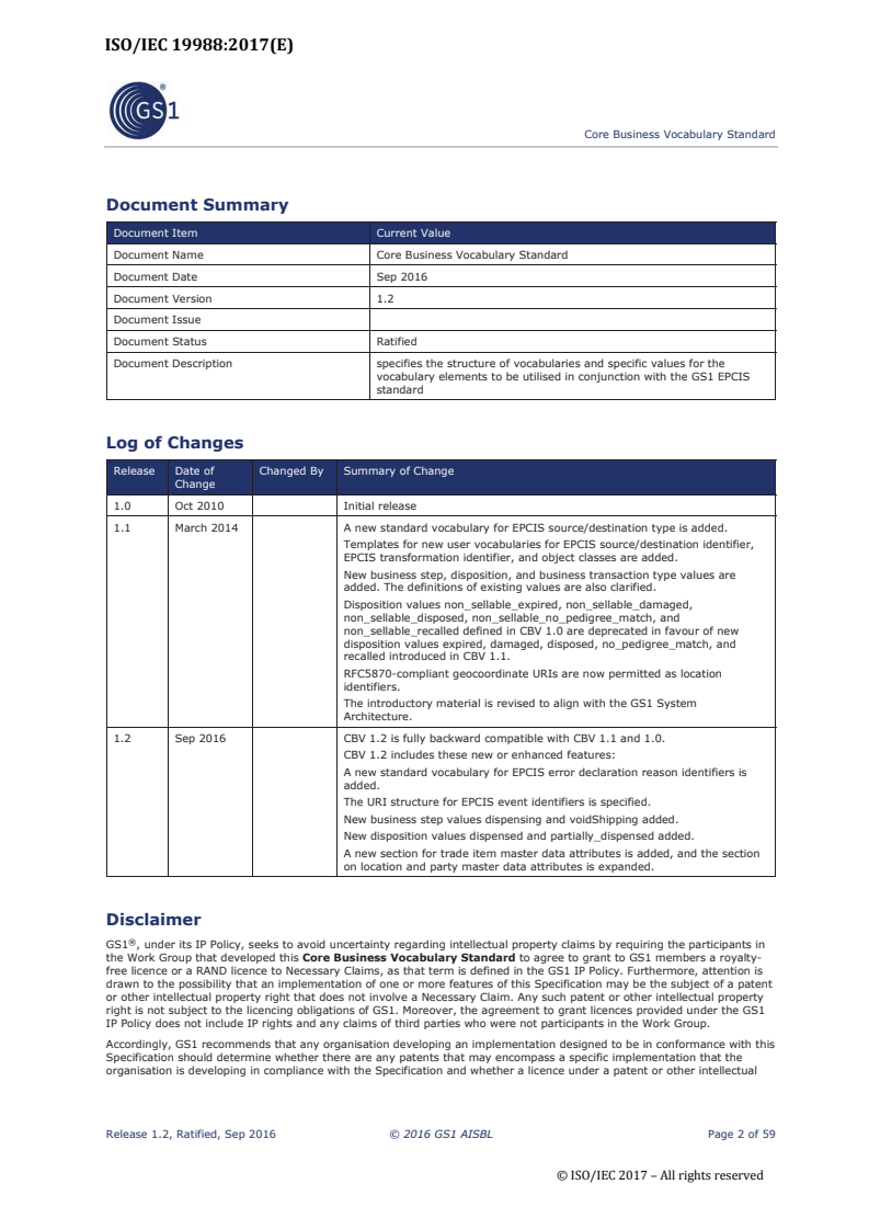 ISO/IEC 19988:2017 ISO/IEC 19988:2017 - Information technology — Core Business Vocabulary Standard
Released:10/4/2017 - Page 4 preview