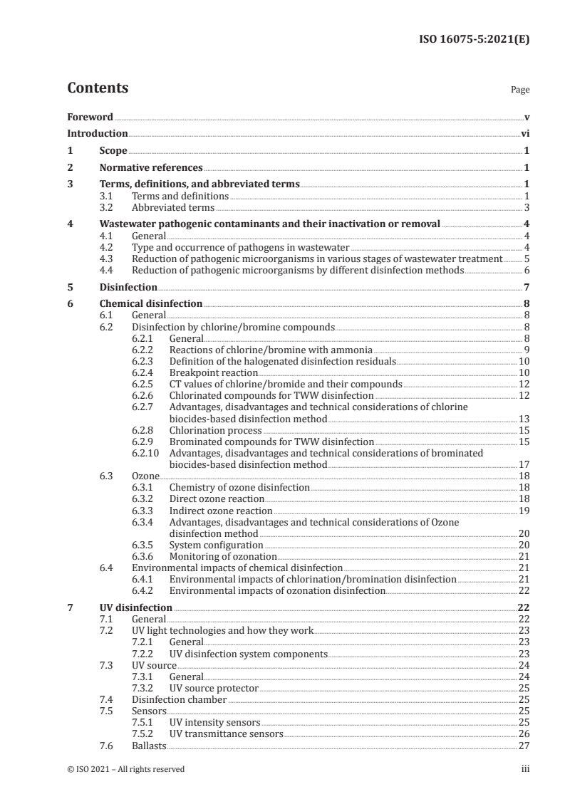 ISO 16075-5:2021 - Guidelines for treated wastewater use for irrigation projects — Part 5: Treated wastewater disinfection and equivalent treatments
Released:6/21/2021