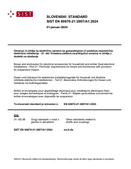 SIST EN 60670-21:2007/A1:2024 - Page 1 preview
