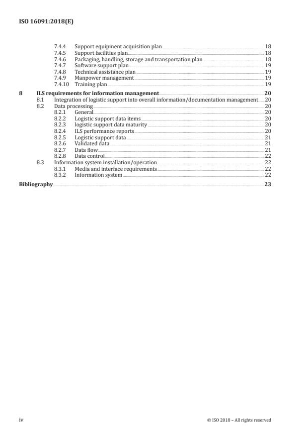 ISO 16091:2018 ISO 16091:2018 - Space systems -- Integrated logistic support - Page 4 preview