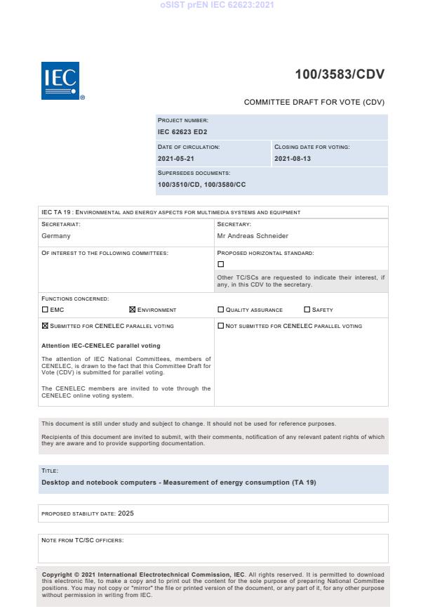 prEN IEC 62623:2021 - BARVE na PDF-str 22,27,28,35