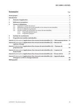 ISO 14880-1:2019 - Optique et photonique — Réseaux de microlentilles — Partie 1: Vocabulaire
Released:6/7/2019 - Page 3 preview