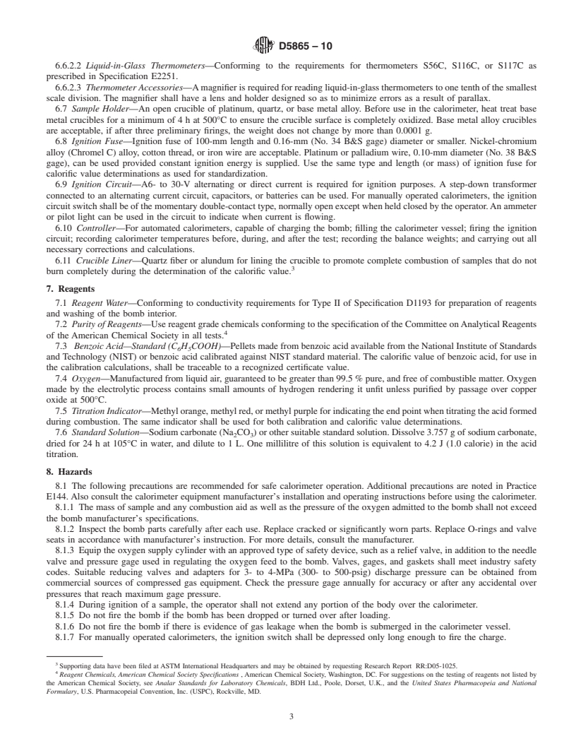 REDLINE ASTM D5865-10 - Standard Test Method for  Gross Calorific Value of Coal and Coke