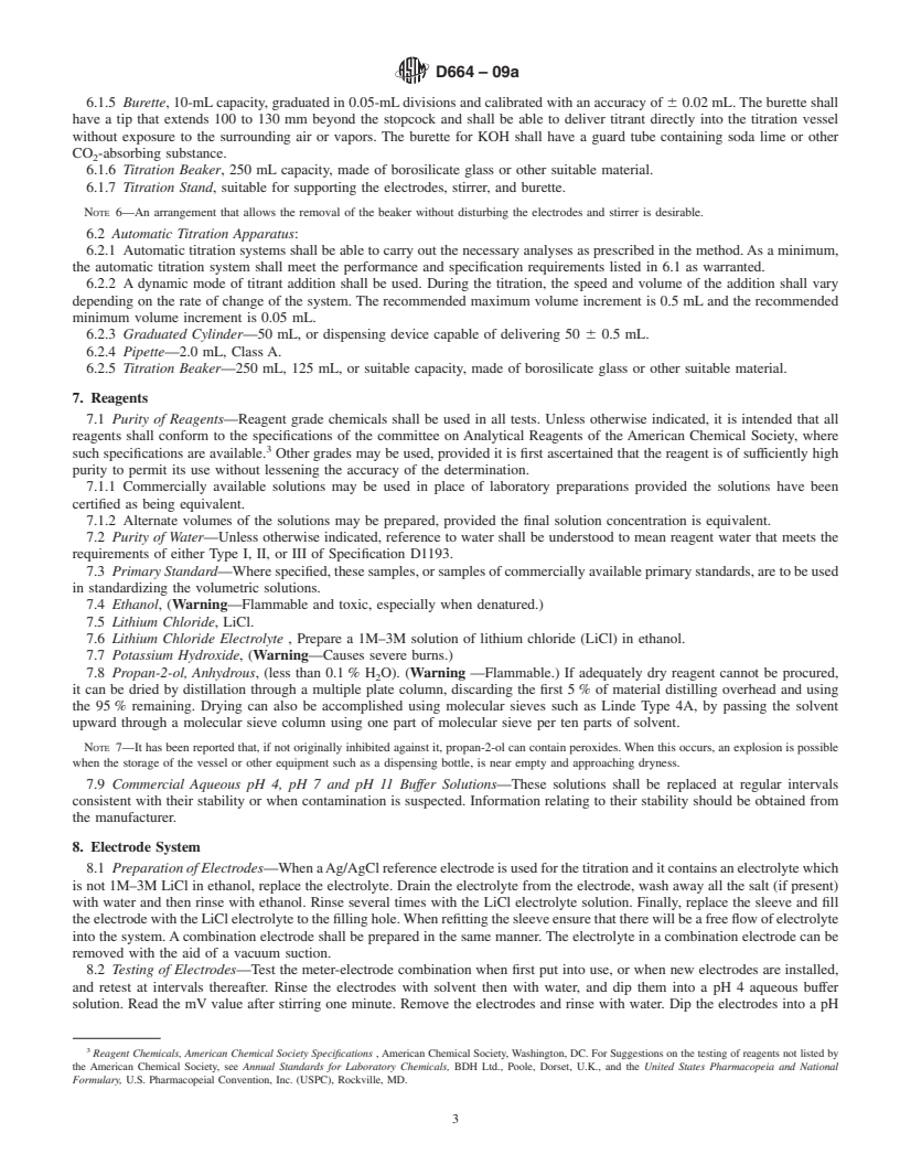 REDLINE ASTM D664-09a - Standard Test Method for Acid Number of Petroleum Products by Potentiometric Titration