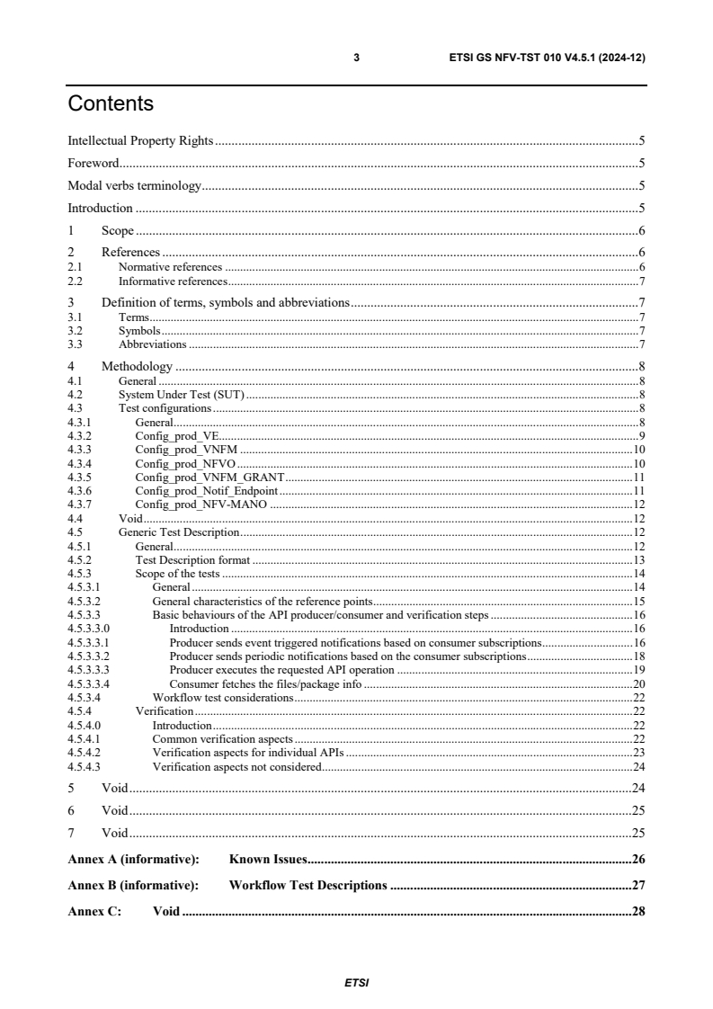 ETSI GS NFV-TST 010 V4.5.1 (2024-12) - Network Functions Virtualisation (NFV) Release 4; Testing API Conformance Testing Specification