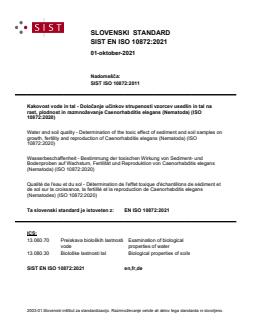 SIST EN ISO 10872:2021 - BARVE - Page 1 preview