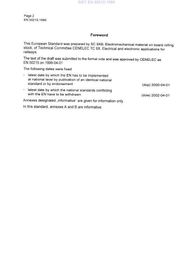 EN 50215:1999 EN 50215:1999 - Page 4 preview