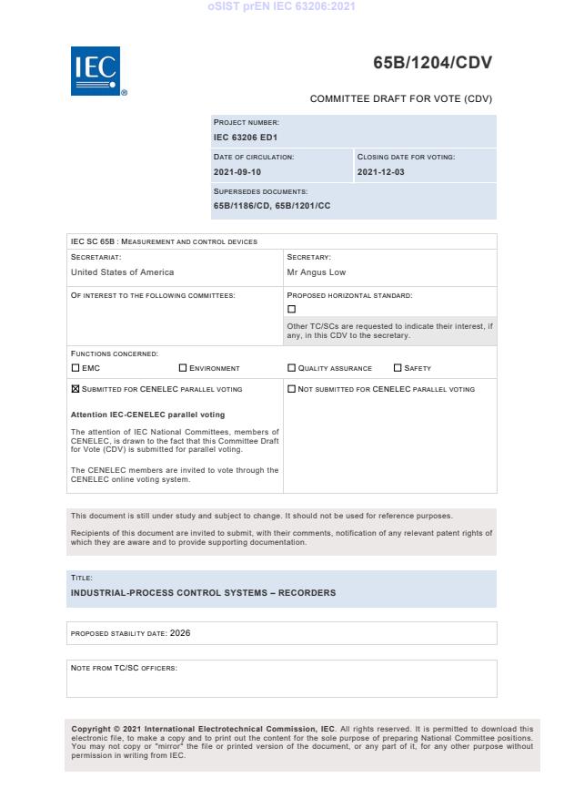 prEN IEC 63206:2021 - BARVE