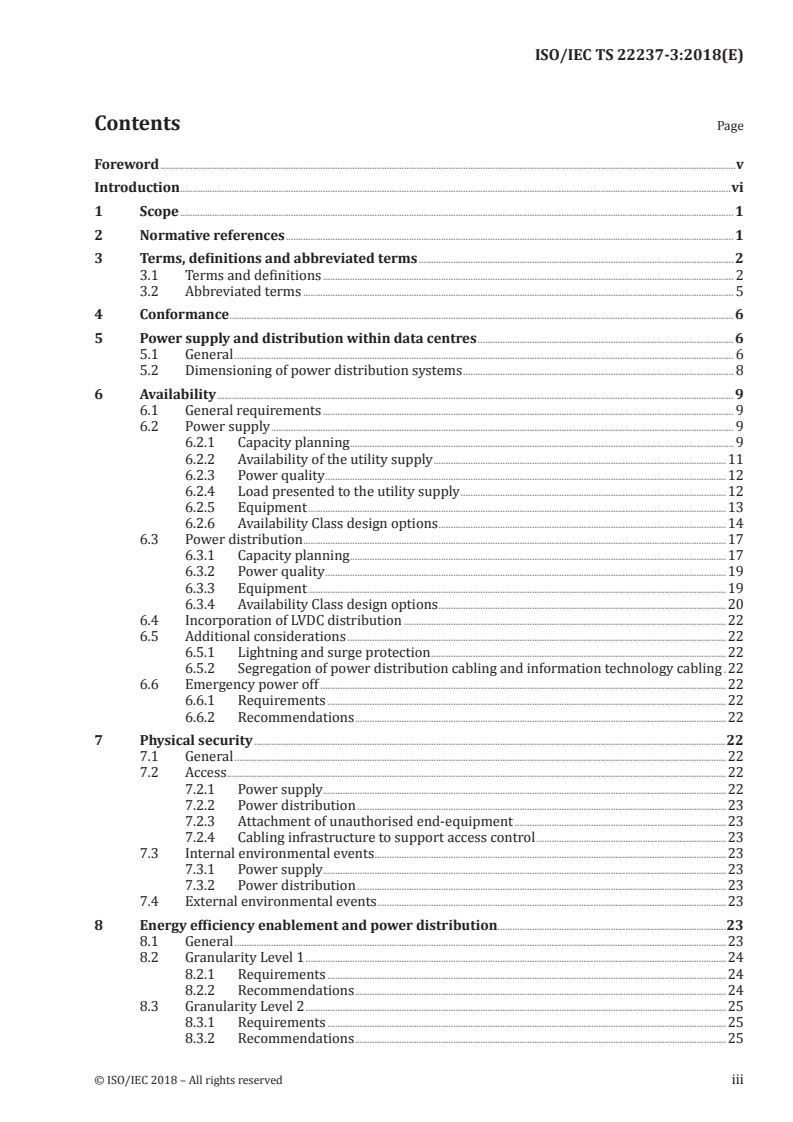 ISO/IEC TS 22237-3:2018 ISO/IEC TS 22237-3:2018 - Information technology — Data centre facilities and infrastructures — Part 3: Power distribution
Released:4/27/2018