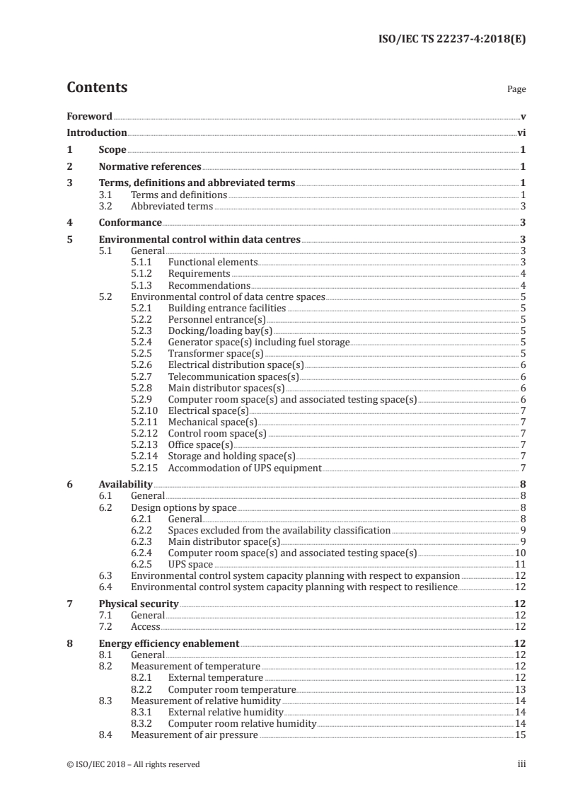 ISO/IEC TS 22237-4:2018 ISO/IEC TS 22237-4:2018 - Information technology — Data centre facilities and infrastructures — Part 4: Environmental control
Released:4/27/2018
