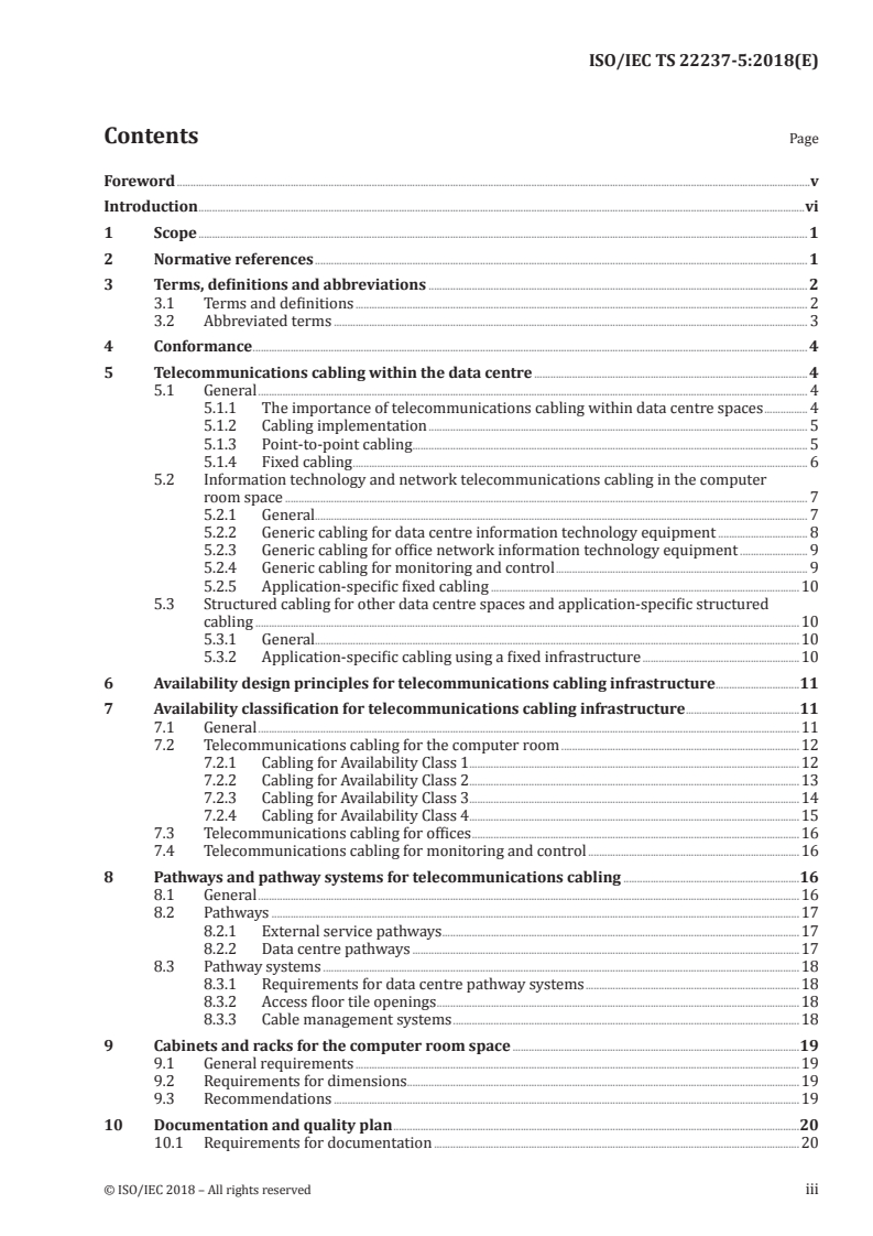 ISO/IEC TS 22237-5:2018 - Information technology — Data centre facilities and infrastructures — Part 5: Telecommunications cabling infrastructure
Released:4/27/2018