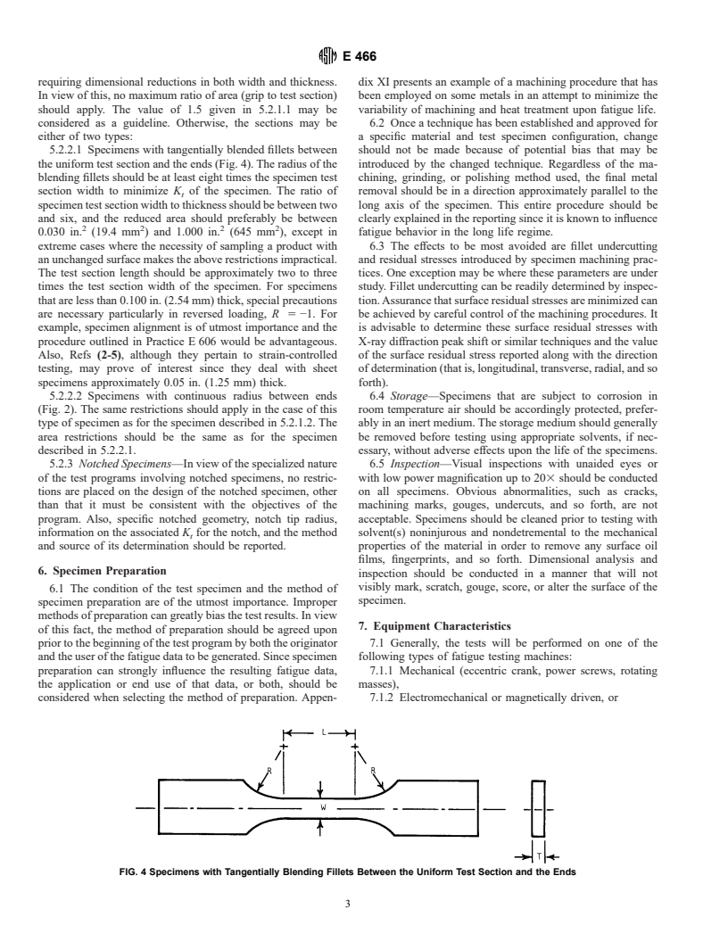 ASTM E466-96 - Standard Practice for Conducting Force Controlled Constant Amplitude Axial Fatigue Tests of Metallic Materials