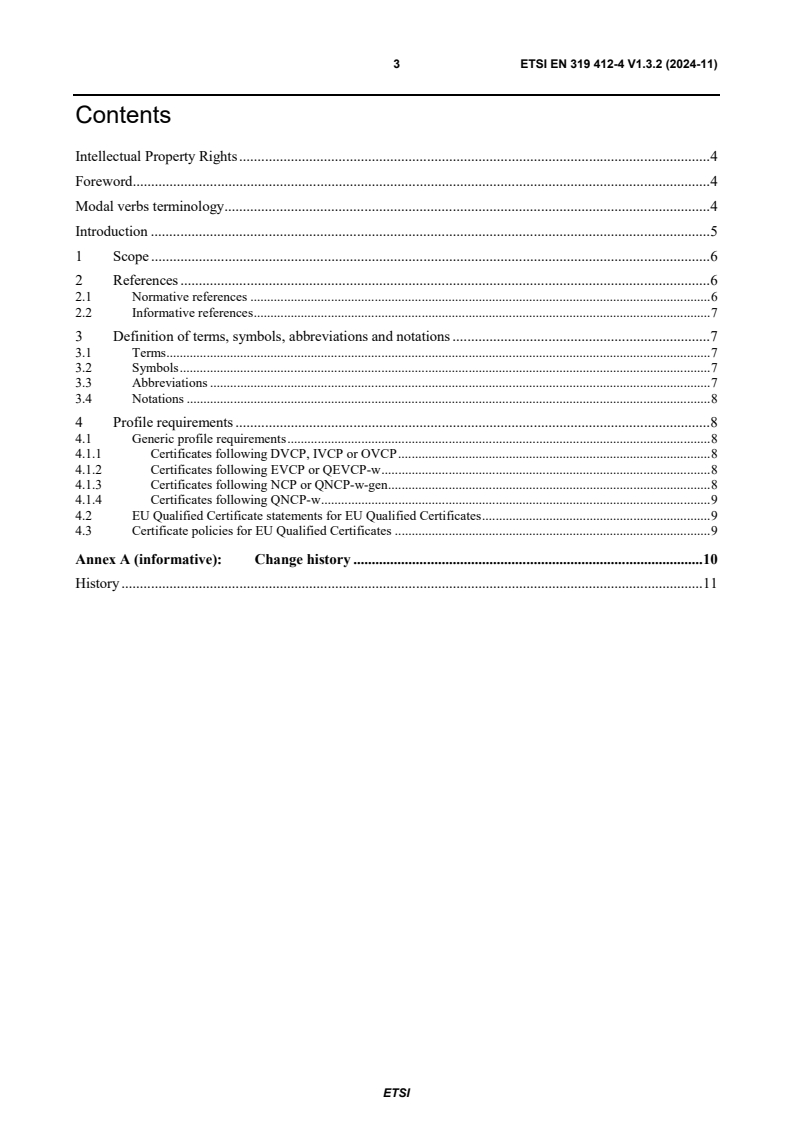ETSI EN 319 412-4 V1.3.2 (2024-11) - Electronic Signatures and Trust Infrastructures (ESI); Certificate Profiles; Part 4: Certificate profile for web site certificates