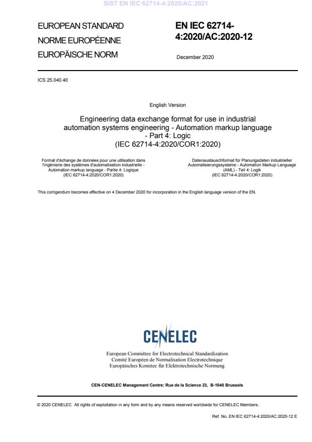 EN IEC 62714-4:2020/AC:2021 - BARVE