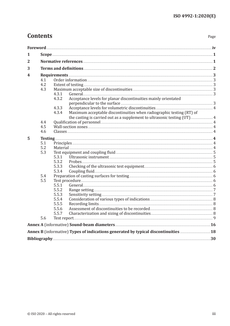 ISO 4992-1:2020 - Steel castings — Ultrasonic testing — Part 1: Steel castings for general purposes
Released:3/15/2020