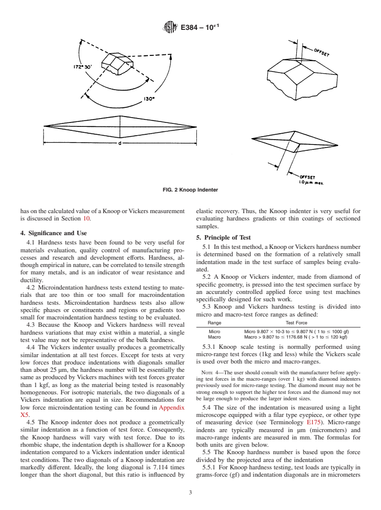 ASTM E384-10e1 - Standard Test Method for Knoop and Vickers Hardness of Materials
